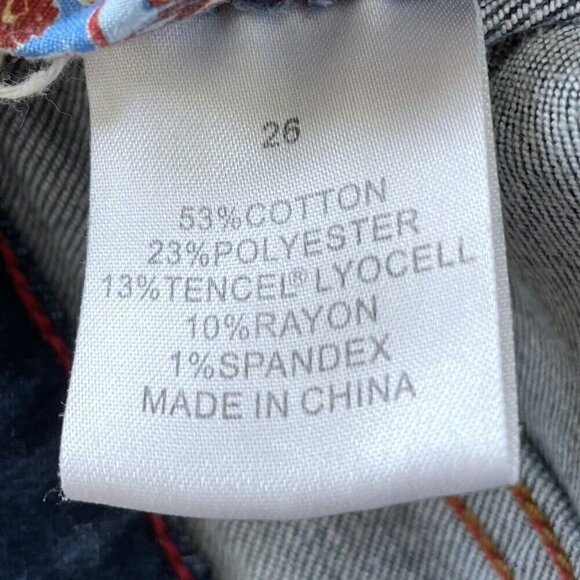 Johnny Was The Skinny Jeans Mid Rise Stretch Slimmest Cut Slim Hip & Thigh Sz 26 - Picture 9 of 12